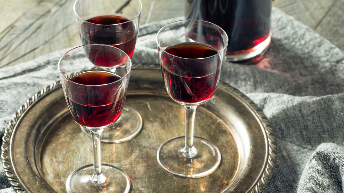 Glasses of Port wine.