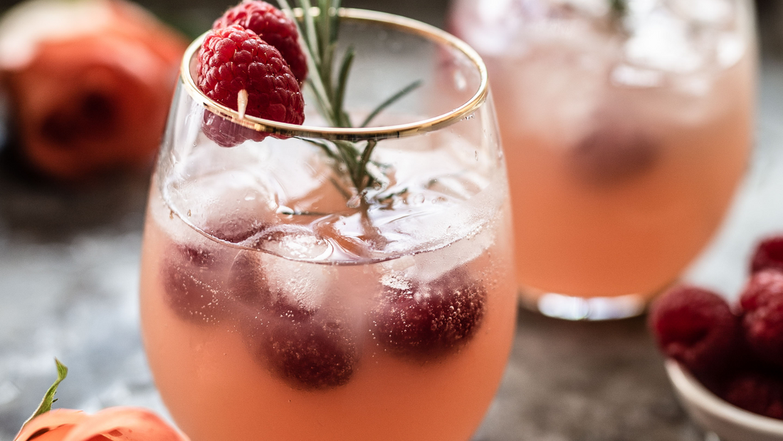 Rosé wine cocktail.