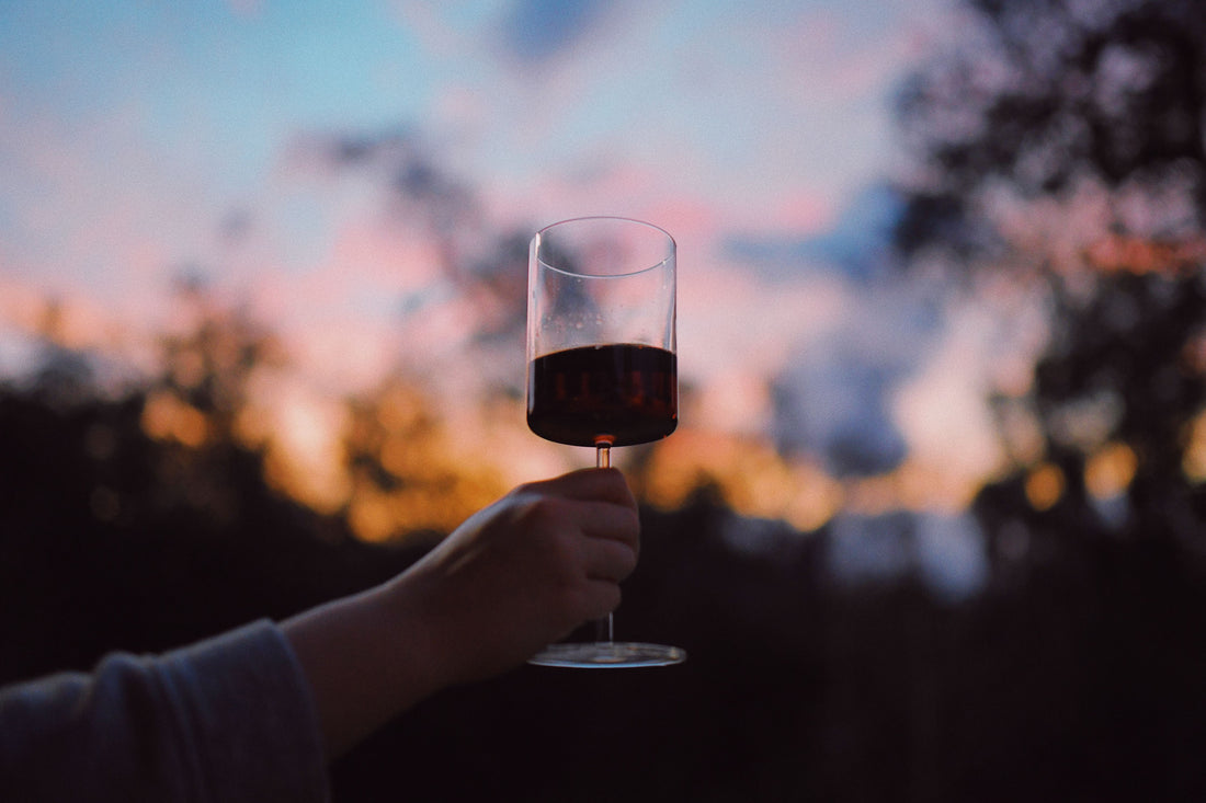 Red Zinfandel Against Sunset
