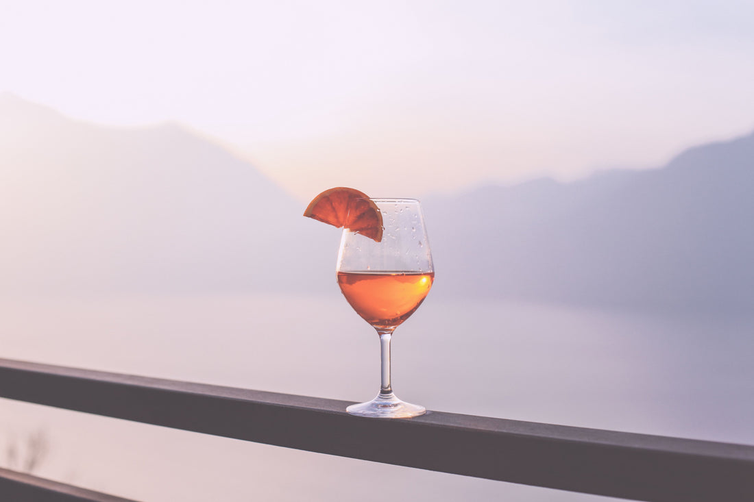Orange Wine Glass