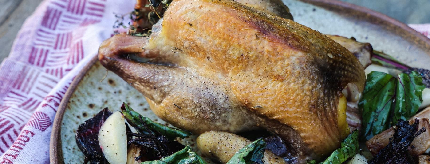 Roasted Guinea Hen with Fall Vegetables